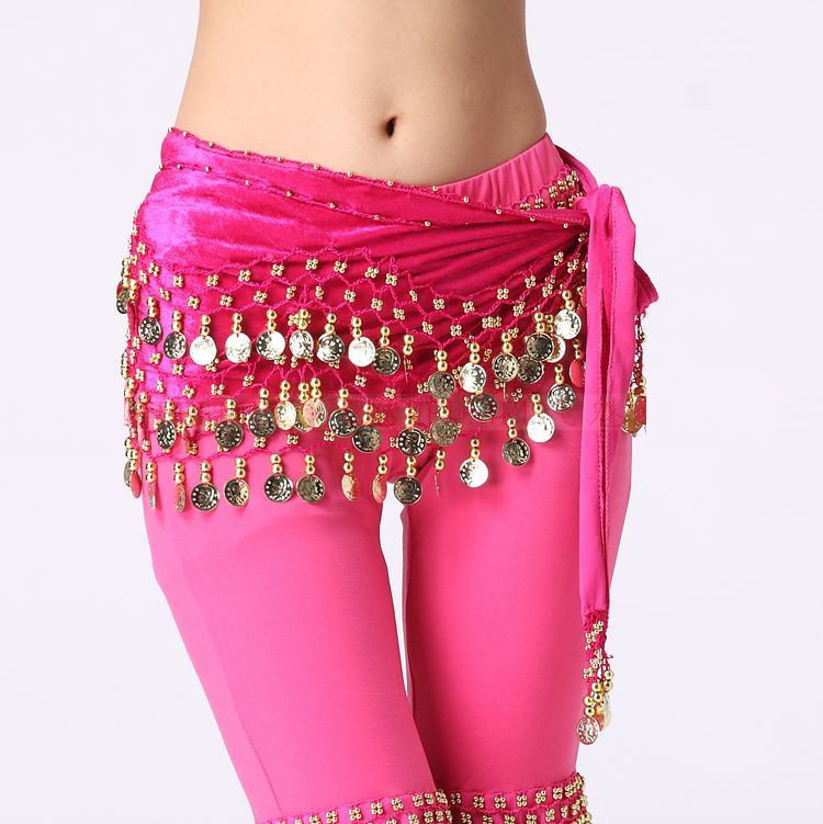 Hip belt for oriental dances, velvet