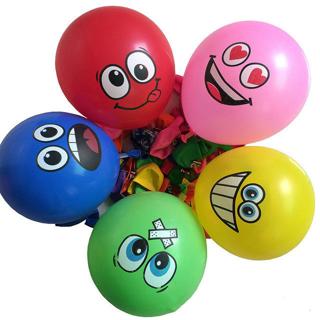 Baloni emocijas - komplekts 5 gab - 30 cm