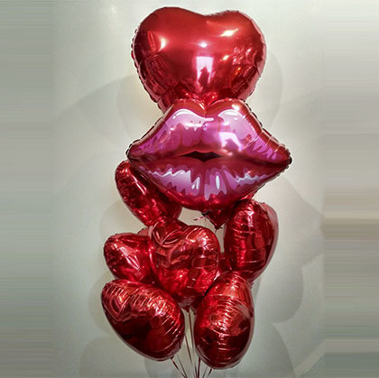 Folija balons - lūpas Valentīndienai 60x76