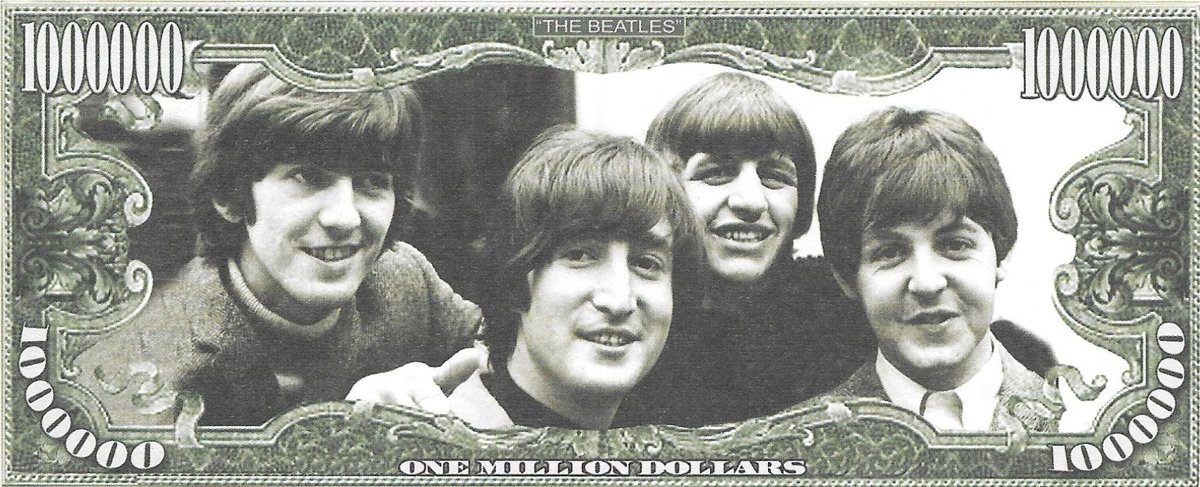 Miljons dolāri - Beatles - Lennon, suvenīra banknote