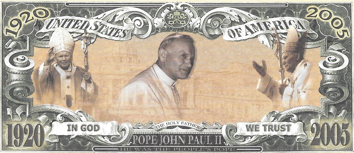 Pope John Paul II, suvenīra banknote