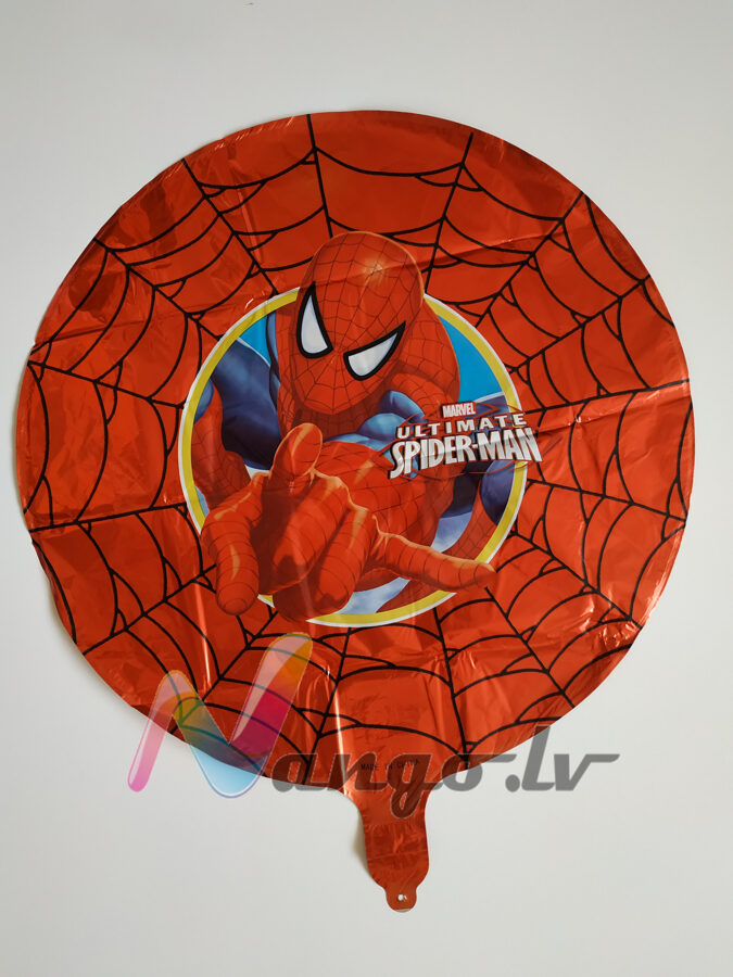 Folija balons - spiderman - zirnekļcilvēks - 43 cm - apaļš 