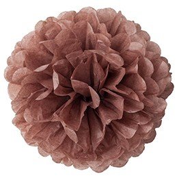 Pompons - zīdpapīra zieds - 10 cm - brūns