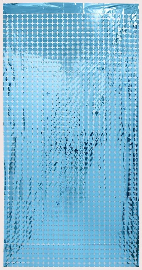 Folija kvadrātveida aizkars, gaiši zils,  100  x 200 cm