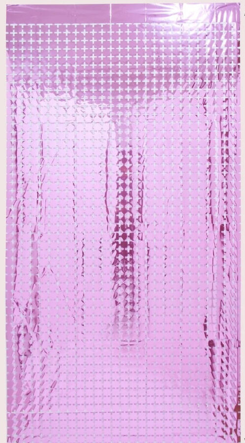 Folija kvadrātveida aizkars, gaiši rozā,  100  x 200 cm