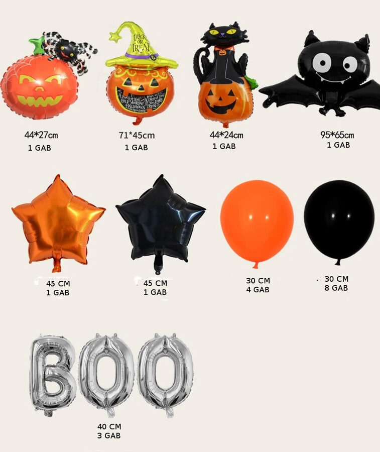 Baloni Helovīna komplekts 21 gab