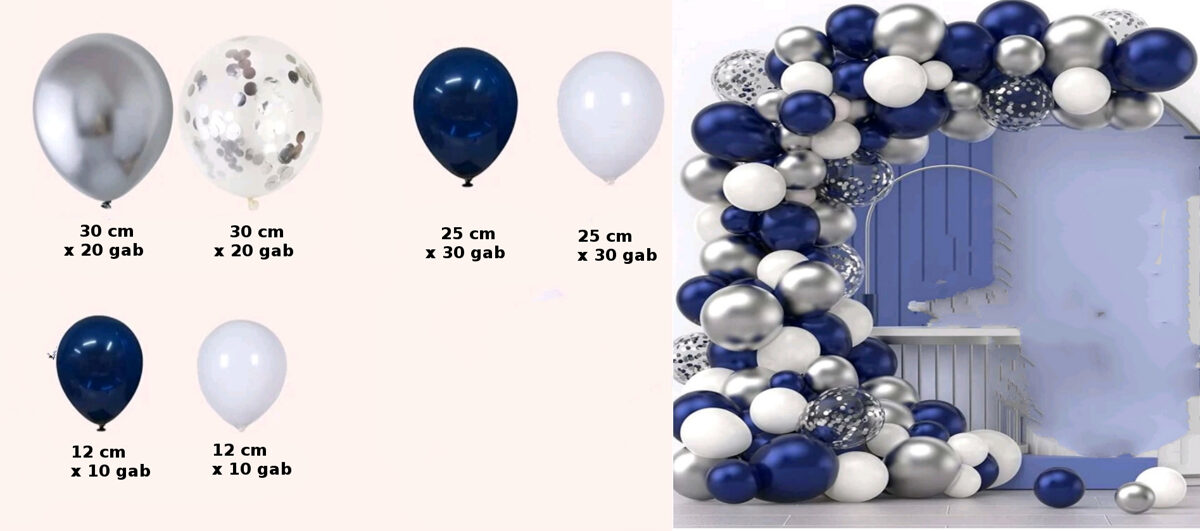 Balonu komplekts 118 gab