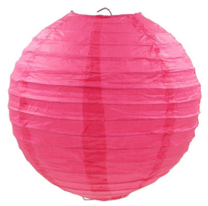 Laterna papīra rozā 30 cm