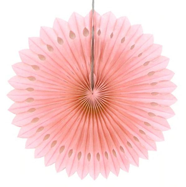 Piekaramais dekors vēdeklis - rozete - 20 cm, persiku krāsa