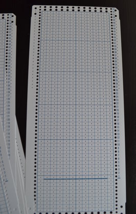 Perfokarte adāmmašīnai - 12 adatām