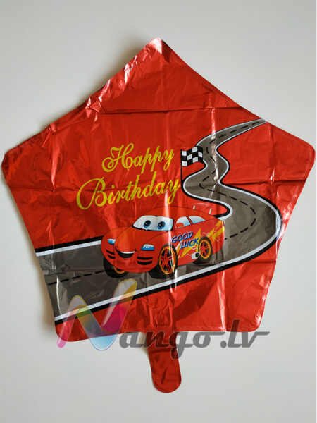 Folija balons - Vāģi -Zibens Makvīns - 43 cm - zvaigzne