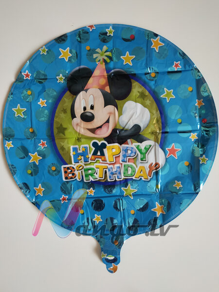 Folija balons - Mickey mouse - 43 cm - apaļš 