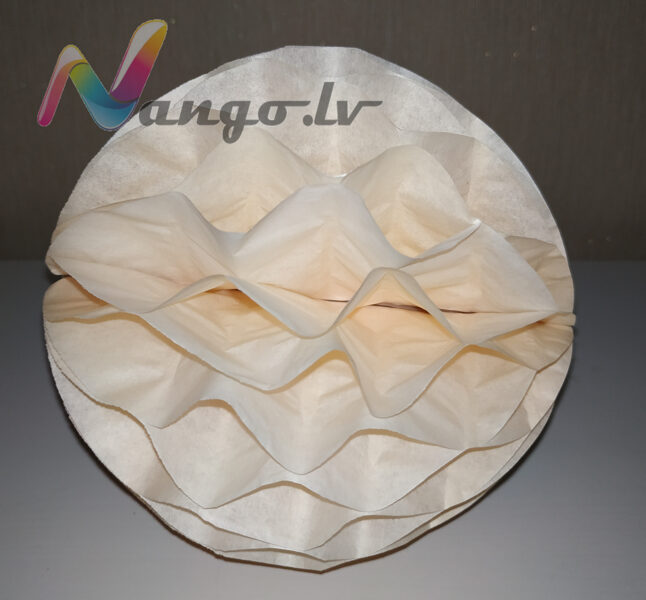 Honeycomb Ball Decoration 15 cm beige