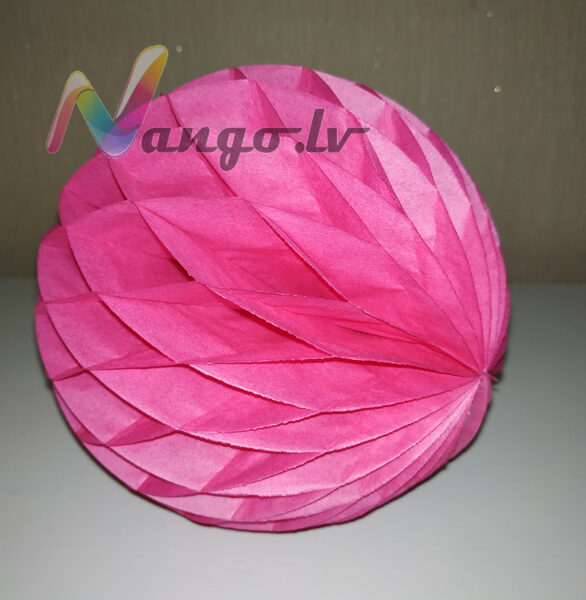 Papīra bumba - šūnu bumba - 15 cm - fuksijas