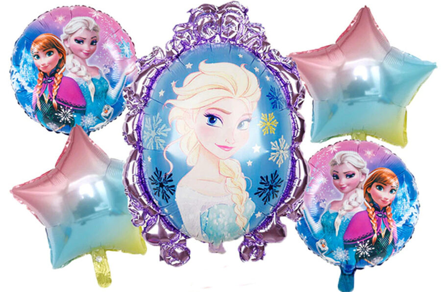Folija balonu komplekts - Frozen - ledus sirds - 5 pcs