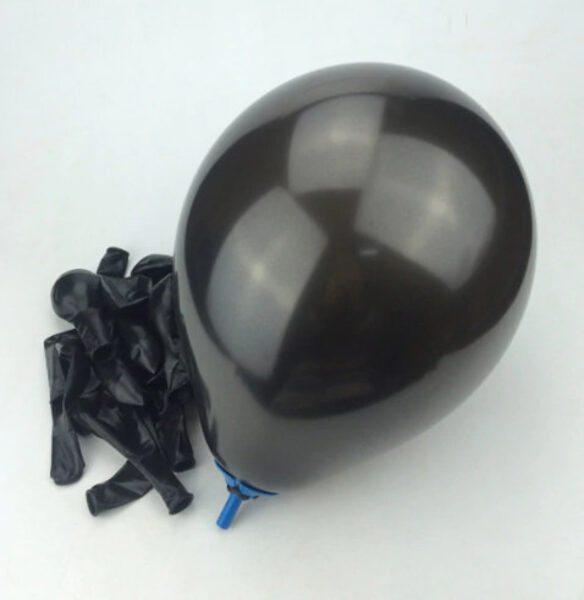 Воздушный шар, черный, 25 см