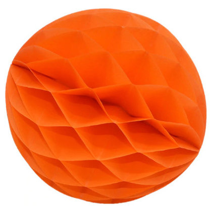 Honeycomb Ball Decoration 8 cm orange