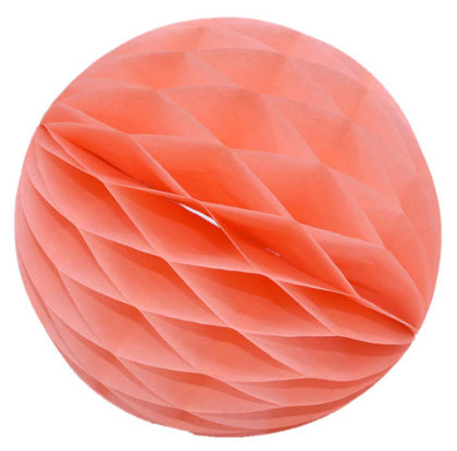 Papīra bumba - šūnu bumba - 8 cm - persiku krāsā