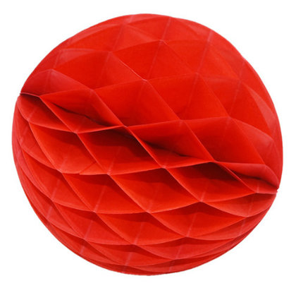 Papīra bumba - šūnu bumba - 8 cm - sarkana