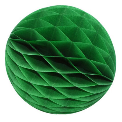 Honeycomb Ball Decoration 8 cm green