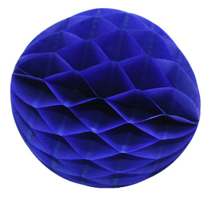 Honeycomb Ball Decoration 8 cm blue
